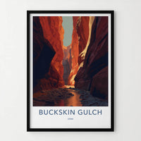 Buckskin Gulch Poster - Utah Art Print - Dramatic Slot Canyon Wall Decor