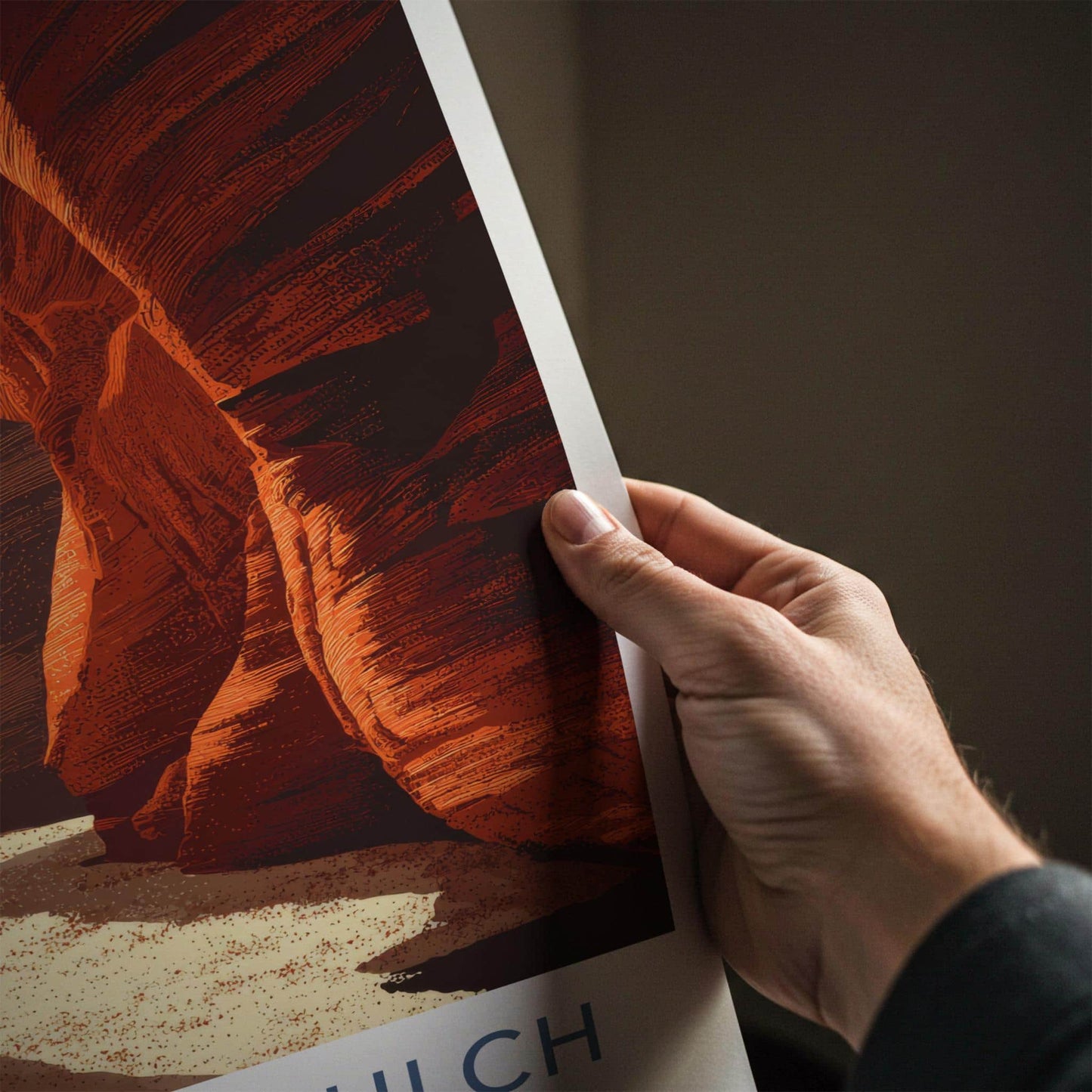 Buckskin Gulch Poster - Utah Travel Art - Deep Canyon Walls Wall Decor