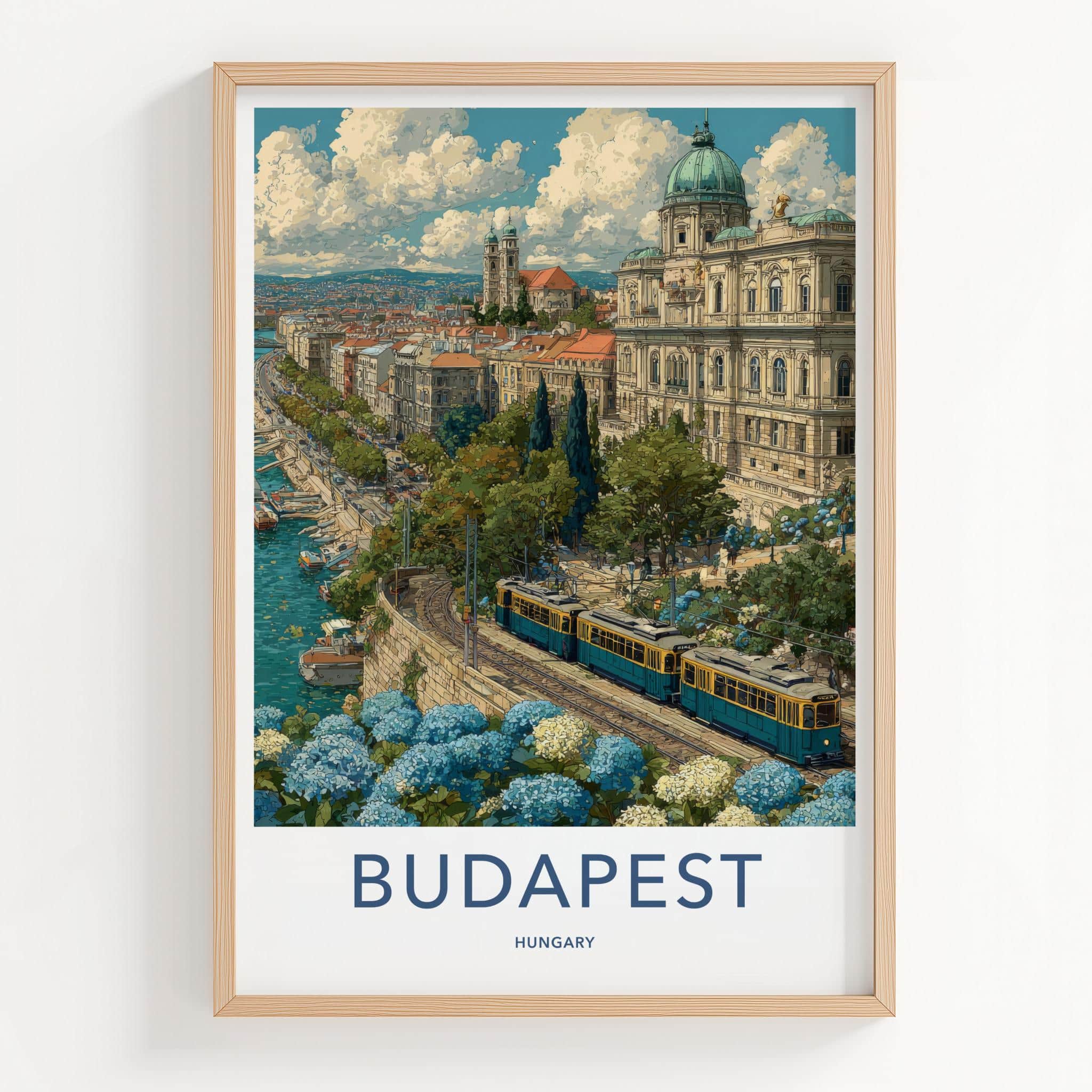 Budapest Poster - Hungary Scenic Art - Grand River Vista Lounge Decor