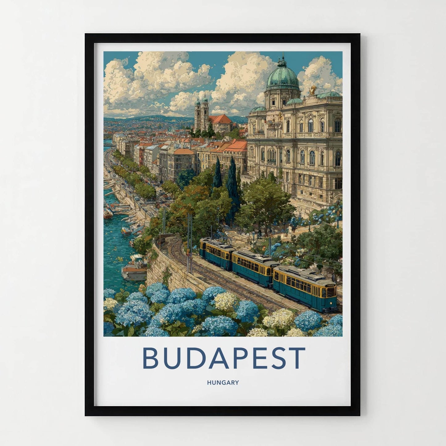 Budapest Poster - Hungary Scenic Art - Grand River Vista Lounge Decor