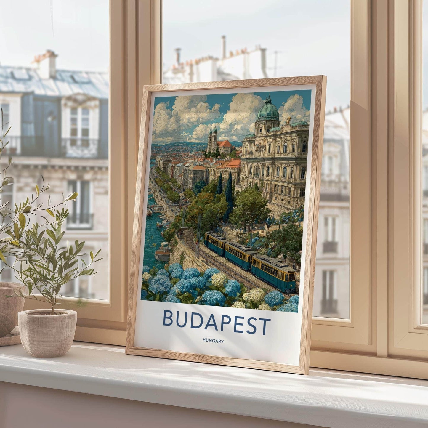 Budapest Poster - Hungary Scenic Art - Grand River Vista Lounge Decor