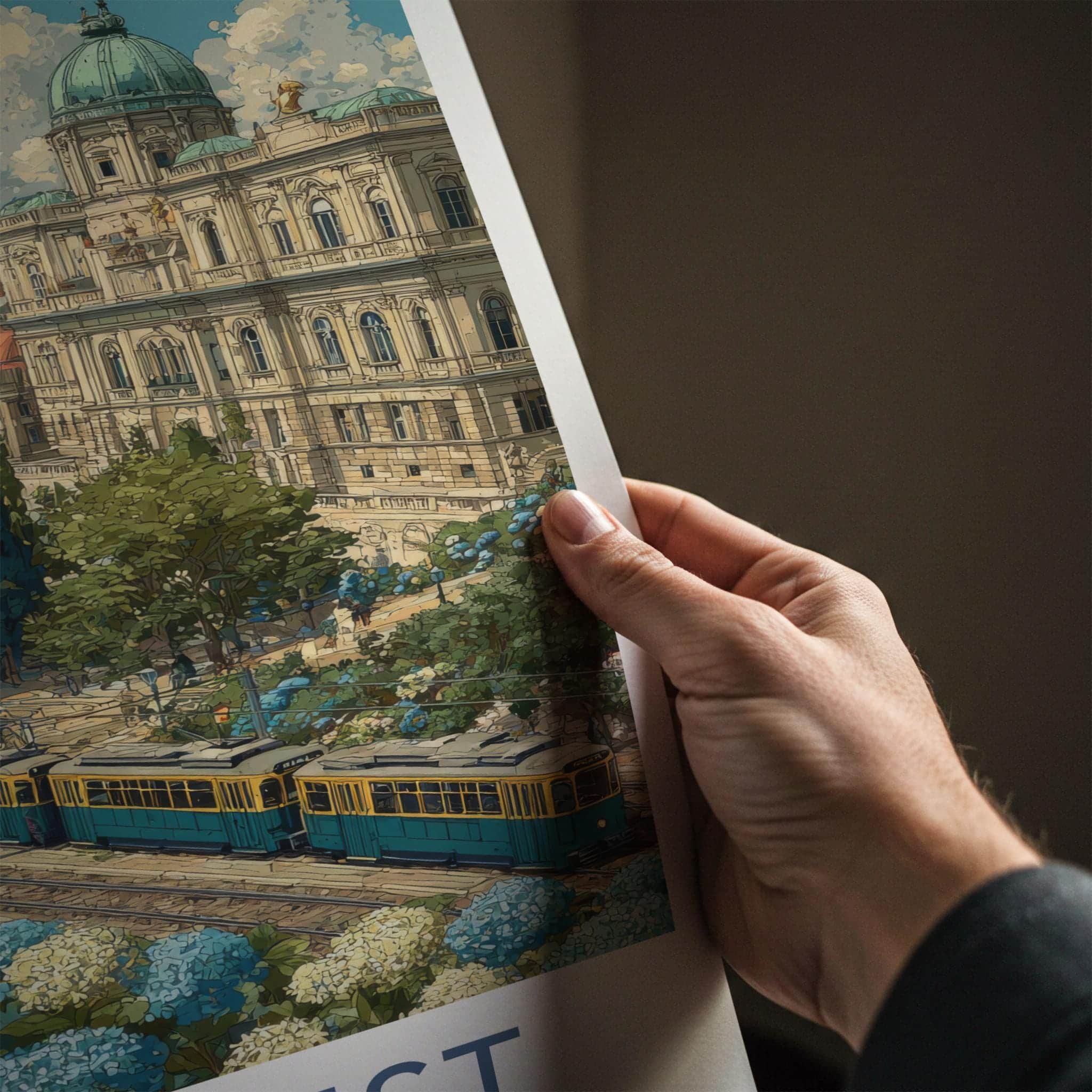 Budapest Poster - Hungary Scenic Art - Grand River Vista Lounge Decor