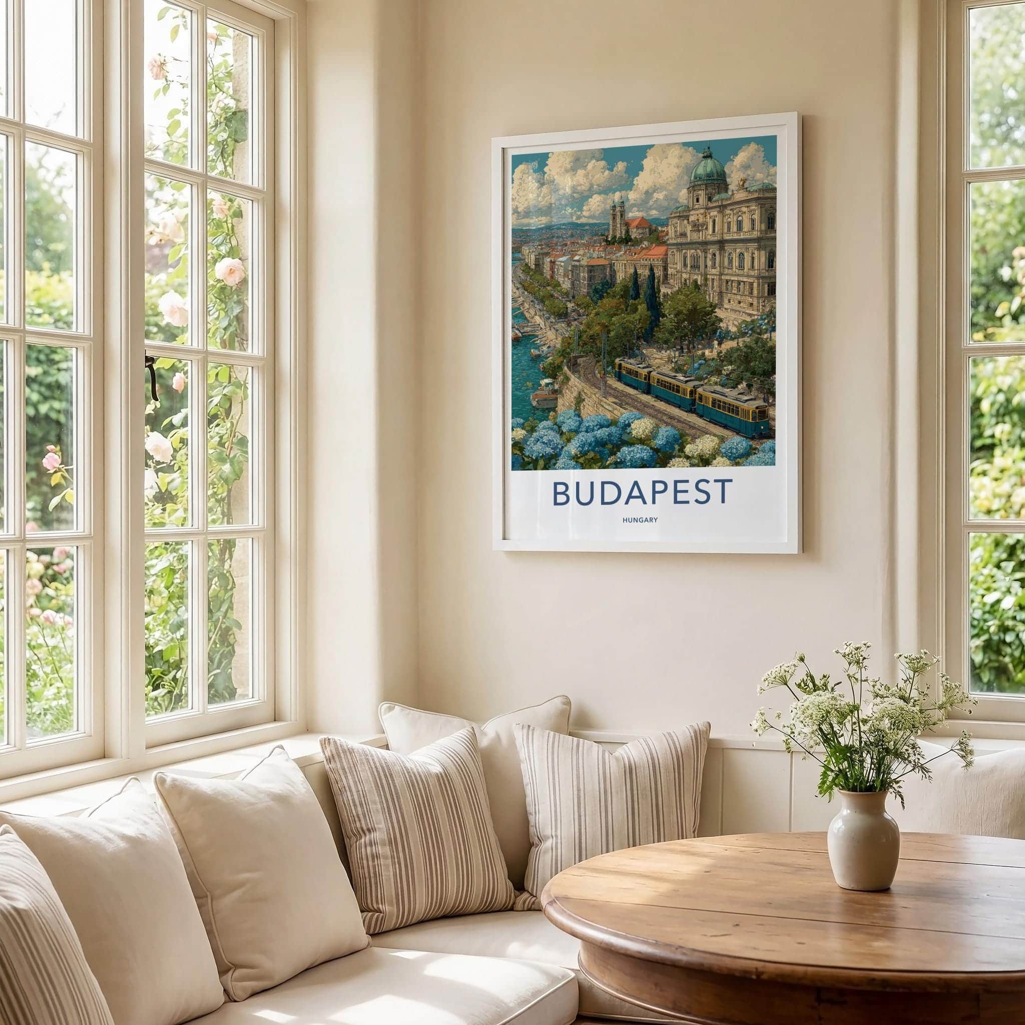 Budapest Poster - Hungary Scenic Art - Grand River Vista Lounge Decor
