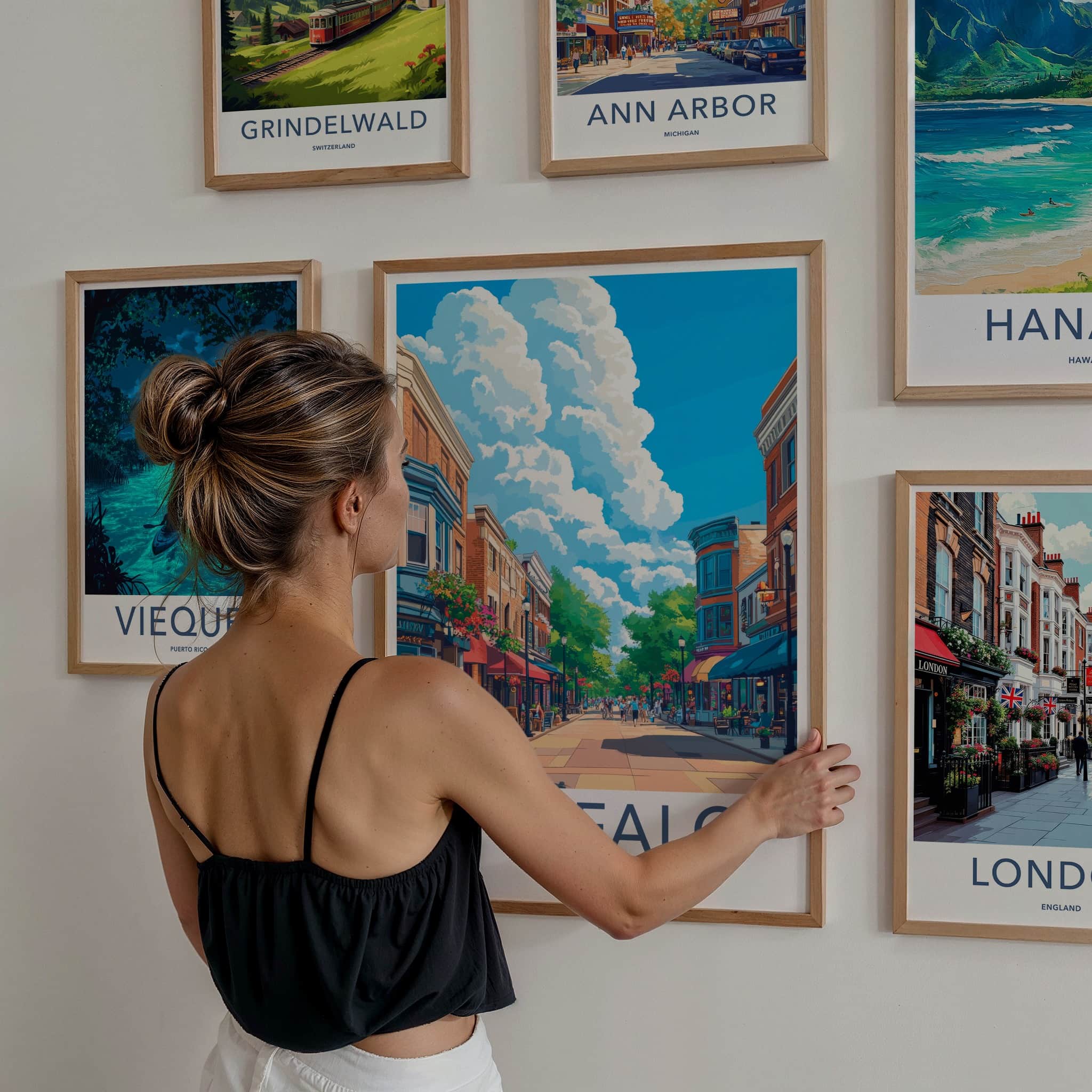 Buffalo Poster - New York Travel Art - Lively Street Shops Home Decor