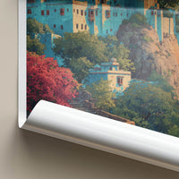 Bundi Poster - India Stone Steps Hillside Home Decor