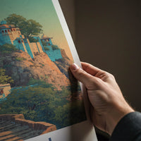 Bundi Poster - India Stone Steps Hillside Home Decor