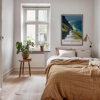 Bunessstranda Poster - Norway Scenic Art - Winding Path Beach Home Decor