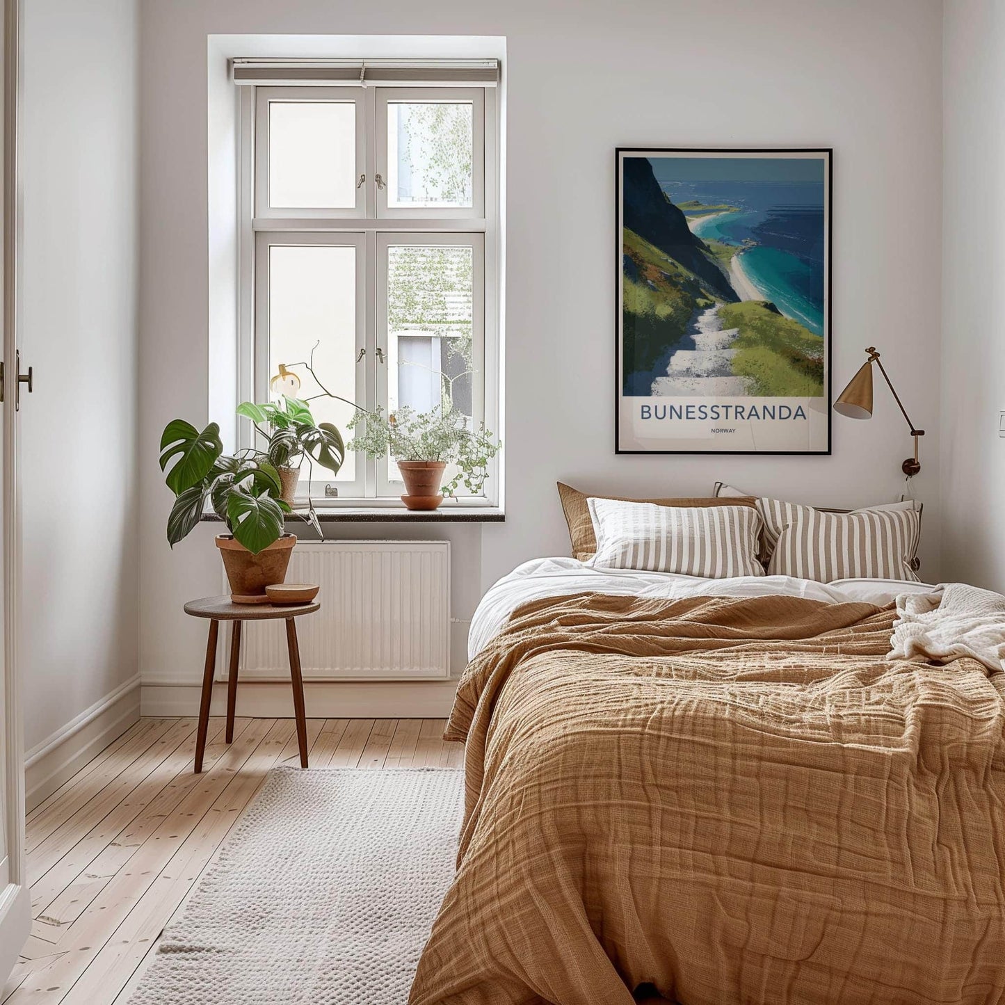 Bunessstranda Poster - Norway Scenic Art - Winding Path Beach Home Decor