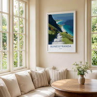 Bunessstranda Poster - Norway Scenic Art - Winding Path Beach Home Decor