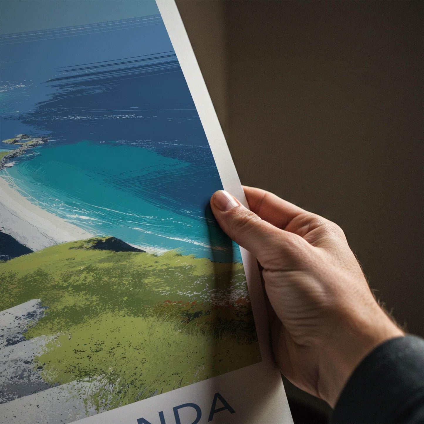 Bunessstranda Poster - Norway Scenic Art - Winding Path Beach Home Decor