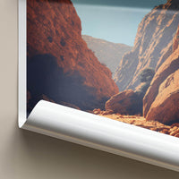 Bunyeroo Gorge Poster - Australia Travel Art - Desert Canyon Walls Wall Decor