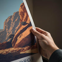 Bunyeroo Gorge Poster - Australia Travel Art - Desert Canyon Walls Wall Decor
