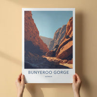 Bunyeroo Gorge Poster - Australia Travel Art - Desert Canyon Walls Wall Decor