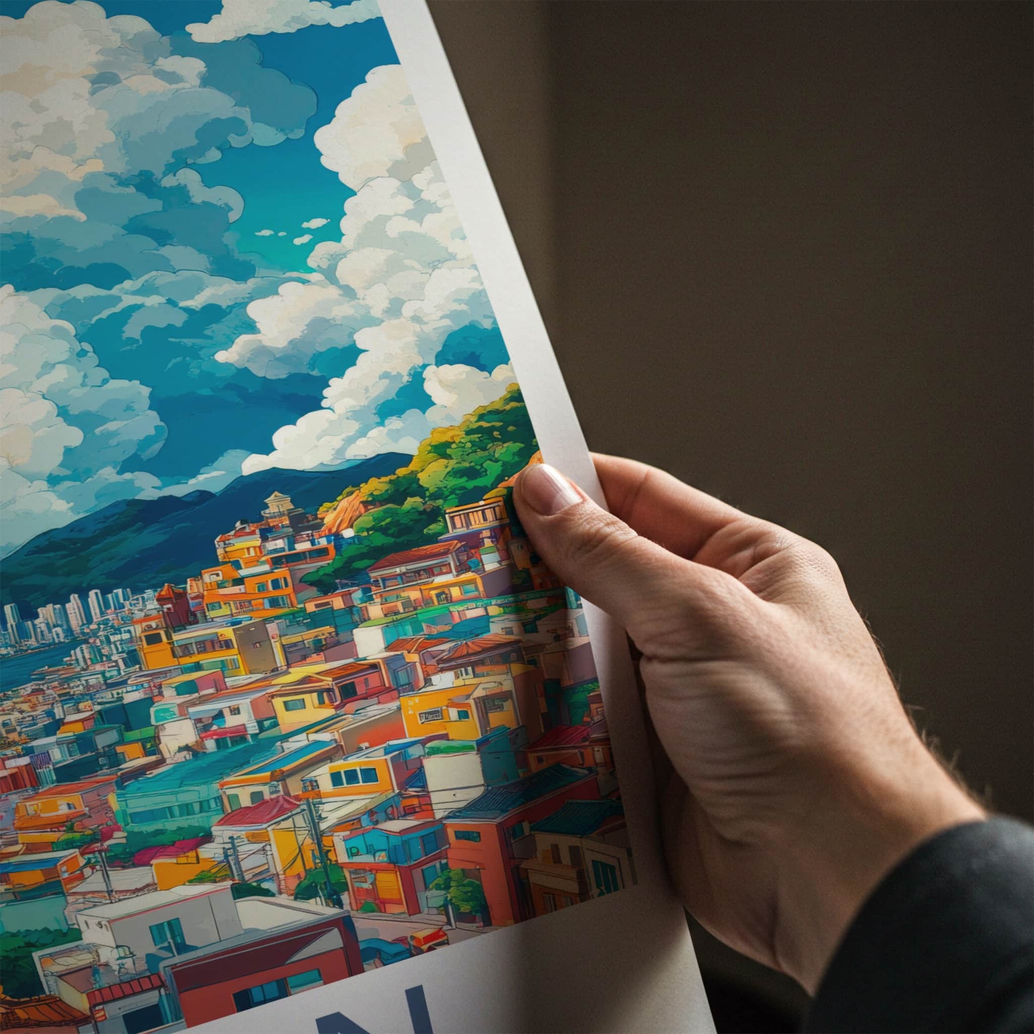 Busan Poster - South Korea Travel Art - Vibrant Coastal City Home Decor
