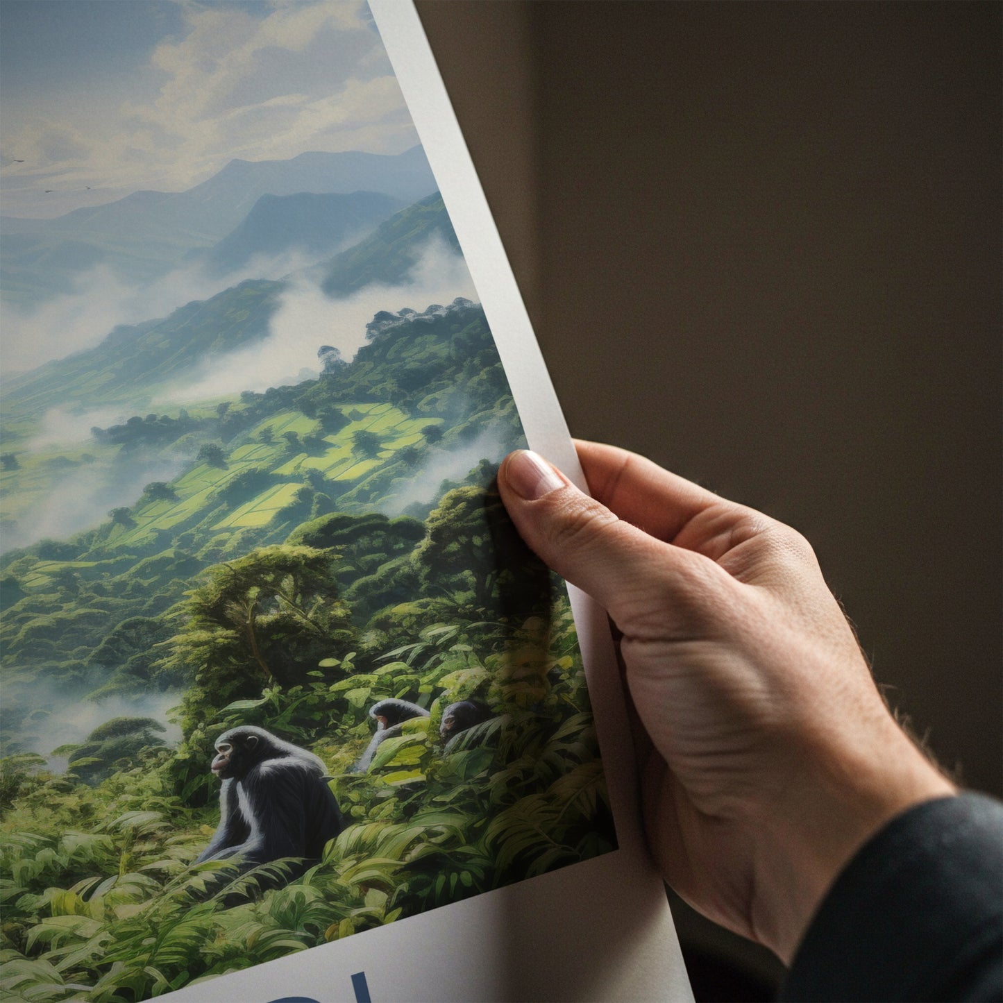 Bwindi Poster - Uganda Travel Art - African Jungle Gorillas Home Decor