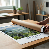 Bwindi Poster - Uganda Travel Art - African Jungle Gorillas Home Decor