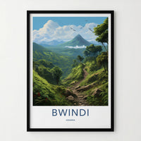 Bwindi Poster - Uganda Travel Art - Vibrant Forest Trail Home Decor