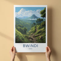 Bwindi Poster - Uganda Travel Art - Vibrant Forest Trail Home Decor