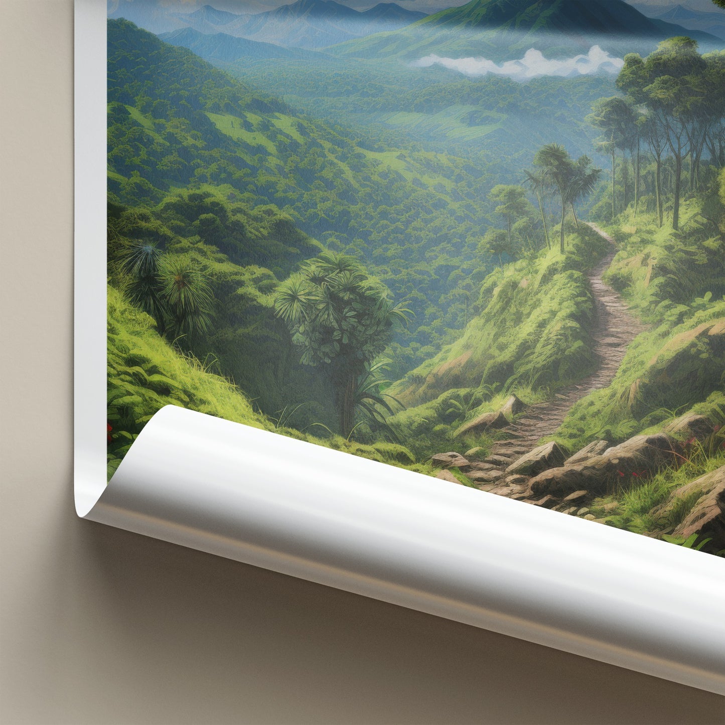 Bwindi Poster - Uganda Travel Art - Vibrant Forest Trail Home Decor