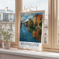 Bydgoszcz Poster - Poland Travel Art - Historic Canal View Home Decor