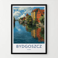 Bydgoszcz Poster - Poland Travel Art - Historic Canal View Home Decor