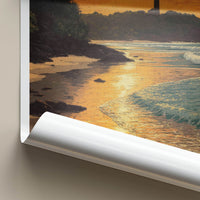 Byron Bay Poster - Australia Travel Art - Coastal Lighthouse Sunset Home Decor