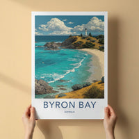 Byron Bay Poster - Australia Travel Art - Lighthouse Beach View Home Decor