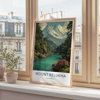 Mount Belukha Poster - Russia Snowy Peaks Majestic