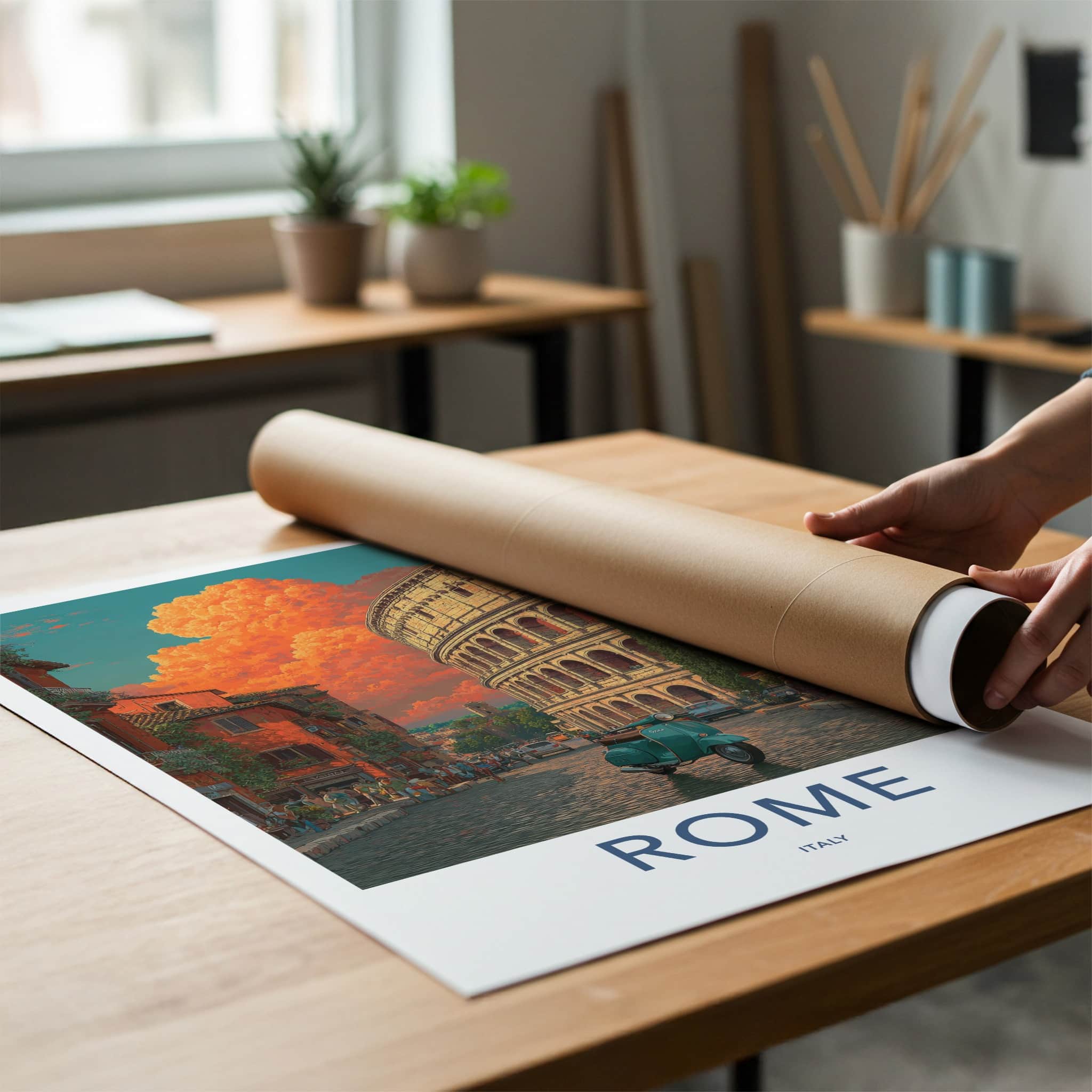 ROME Poster - ITALY Travel Art