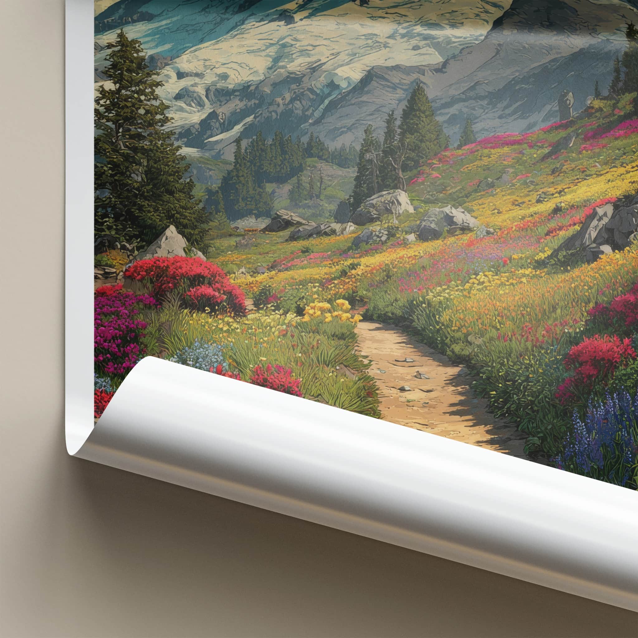 Mount Rainier Poster - Washington Travel Art