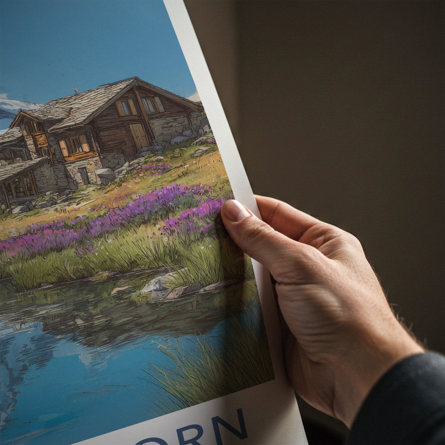 Matterhorn Poster - Switzerland Wall Art Alpine Mountain Reflection