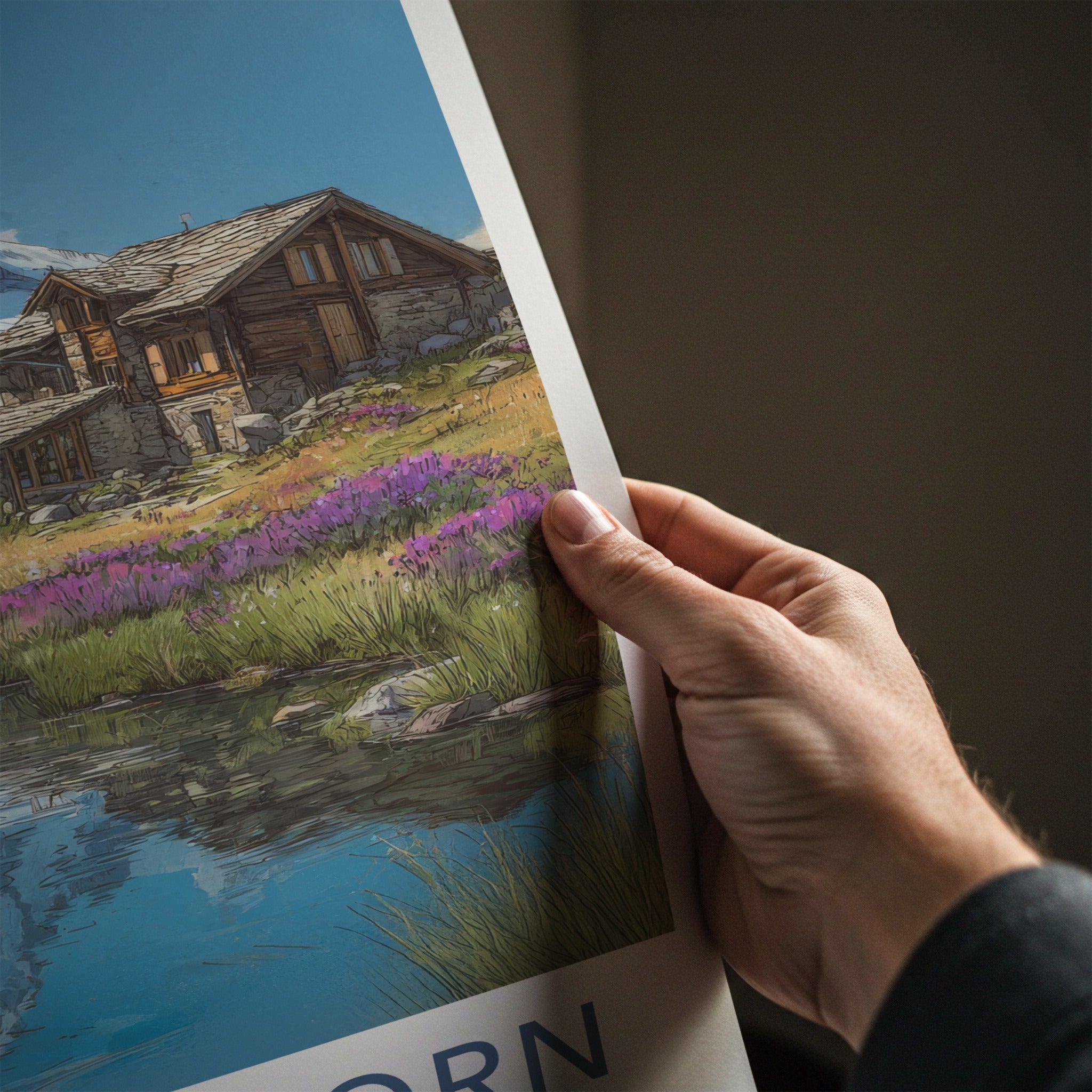Matterhorn Poster - Switzerland Wall Art Alpine Mountain Reflection