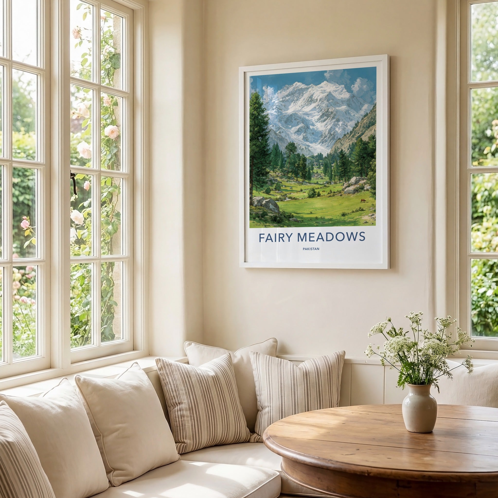 Fairy Meadows Poster - Pakistan Green Valley Pines Art Print