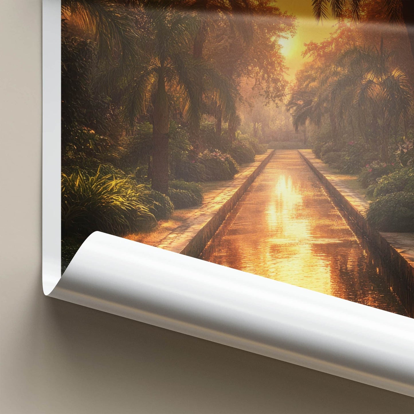 Karachi Poster - Pakistan Wall Art - Water Reflects Sunset Home Decor