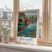 Dal Lake Poster - India Lake Mountains Art