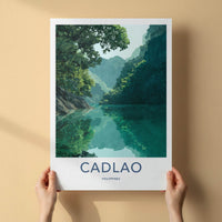 Cadlao Poster - Philippines Travel Art - Turquoise Lagoon View Home Decor