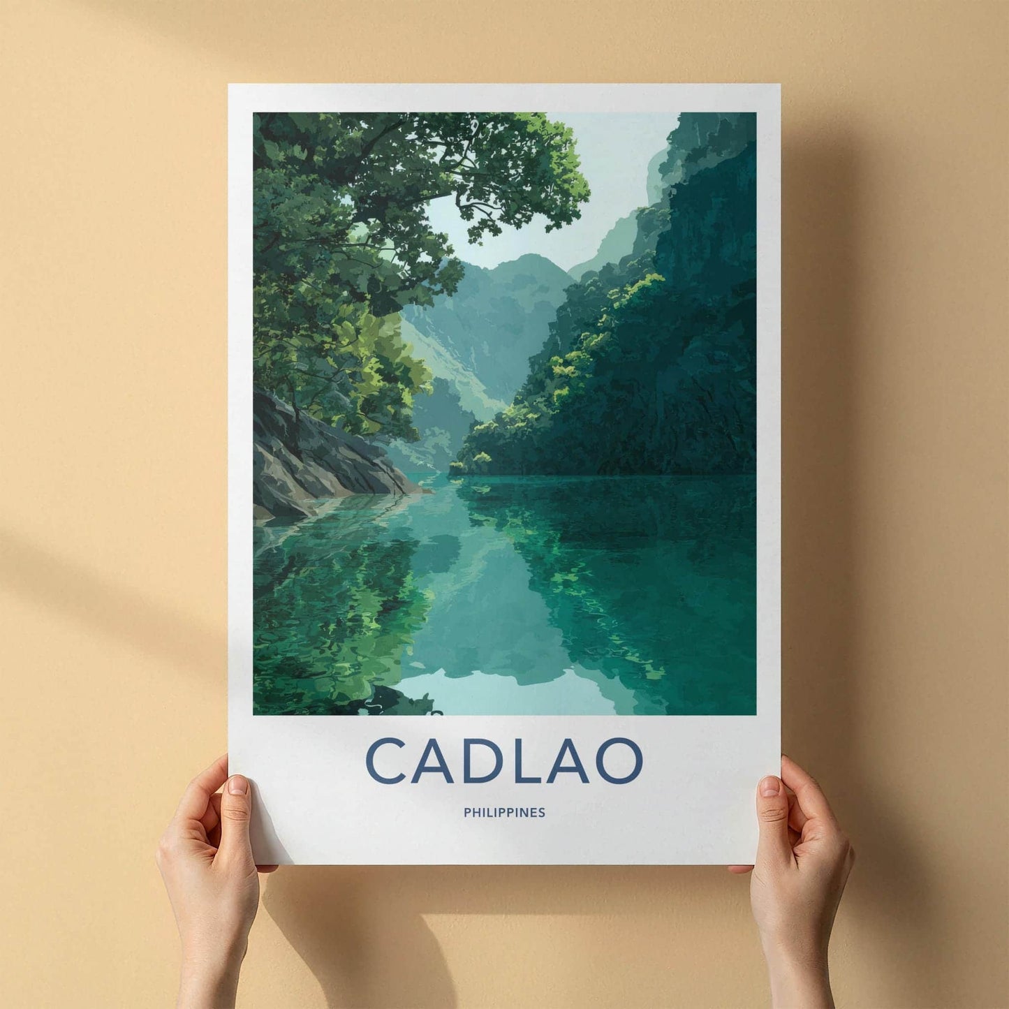 Cadlao Poster - Philippines Travel Art - Turquoise Lagoon View Home Decor