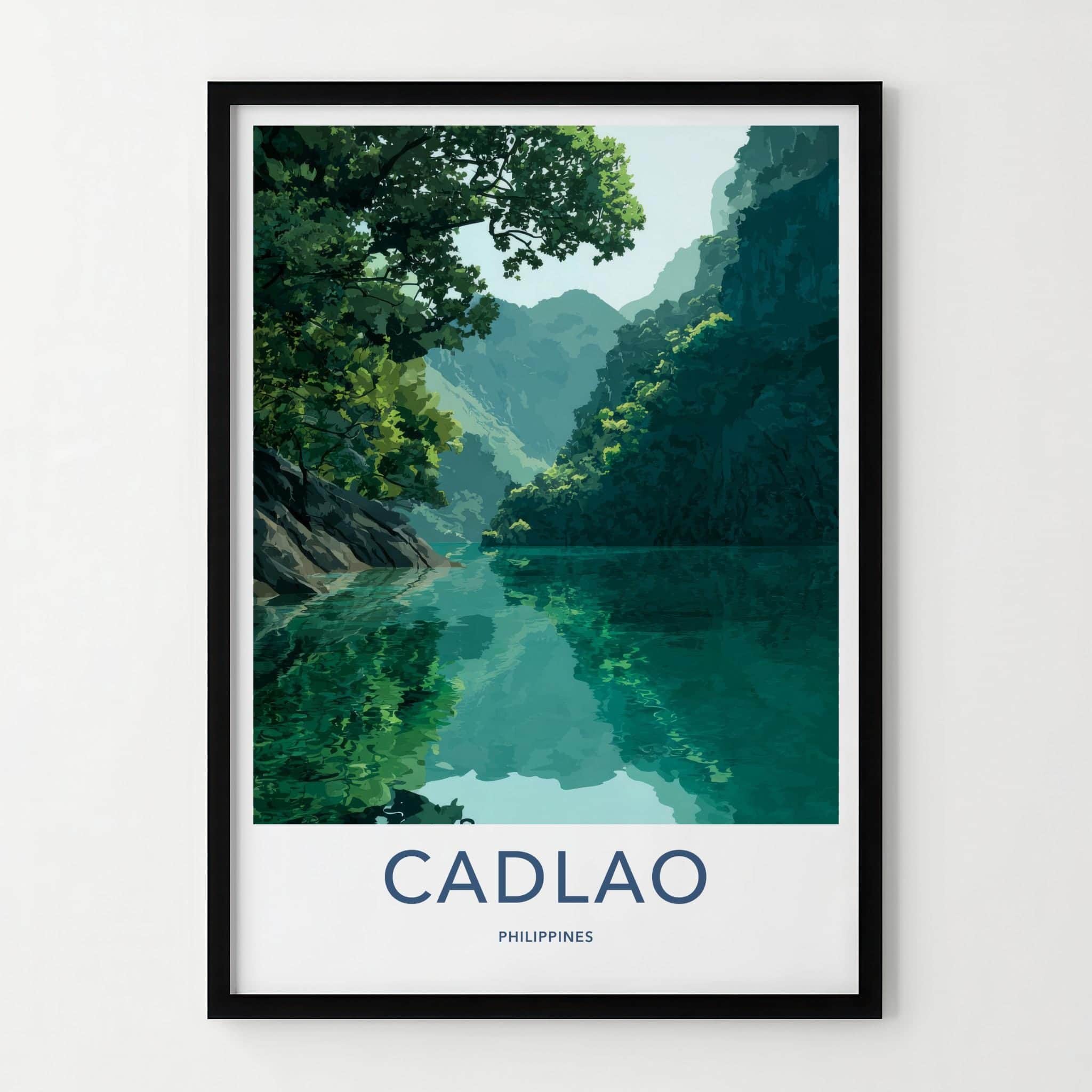 Cadlao Poster - Philippines Travel Art - Turquoise Lagoon View Home Decor