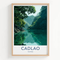 Cadlao Poster - Philippines Travel Art - Turquoise Lagoon View Home Decor