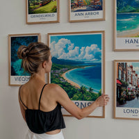 Cairns Poster - Australia Travel Art - Tropical Beach Resort Home Decor