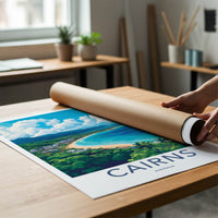 Cairns Poster - Australia Travel Art - Tropical Beach Resort Home Decor