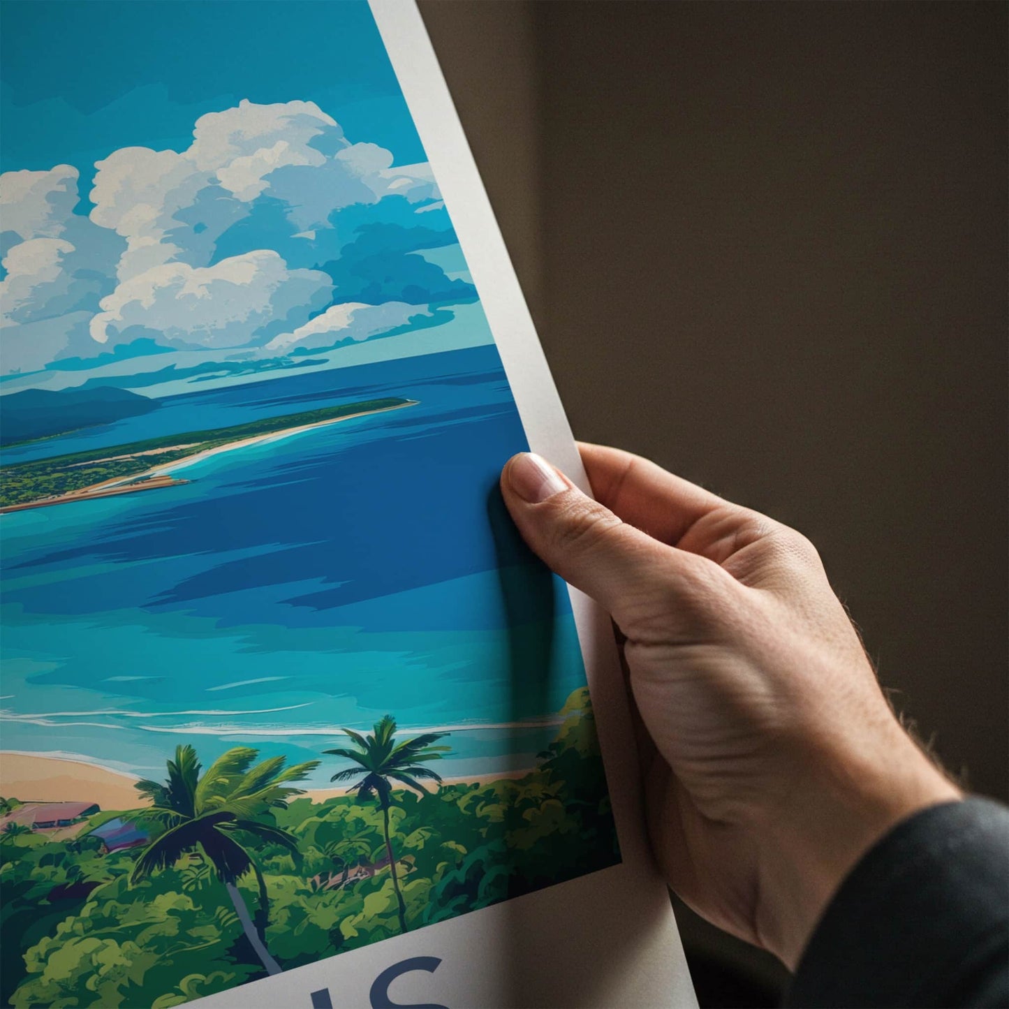 Cairns Poster - Australia Travel Art - Tropical Beach Resort Home Decor