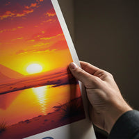 Cairo Poster - Egypt Travel Art - Desert Sunset Camel Home Decor