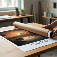 Cairo Poster - Egypt Travel Art - Nile River Sunset Home Decor