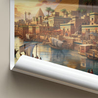 Cairo Poster - Egypt Travel Print - Golden Sunset City Lounge Decor