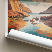 Cala d'en Serra Poster - Spain Travel Art - Rocky Cove Home Decor