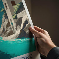 Cala di Furore Poster - Italy Travel Art - Italian Fjord Coast Home Decor