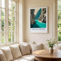 Cala di Furore Poster - Italy Travel Art - Italian Fjord Coast Home Decor