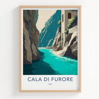 Cala di Furore Poster - Italy Travel Art - Italian Fjord Coast Home Decor