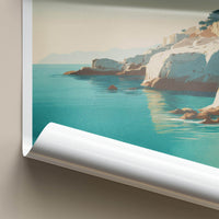Cala Escorxada Poster - Spain Travel Print - Serene Coastal Cliffs Home Decor
